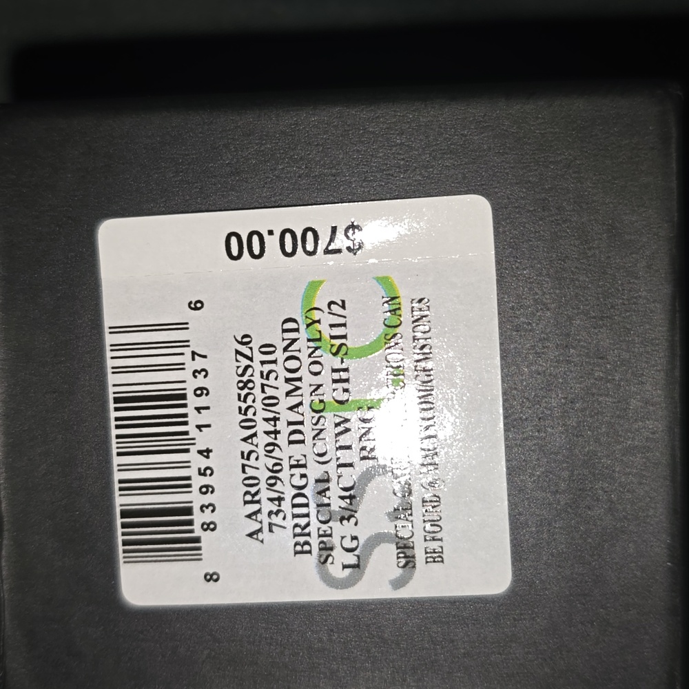 6.5 , Silver Women's 3/4 Real DIAMOND Ring!!! - Picture 3 of 3